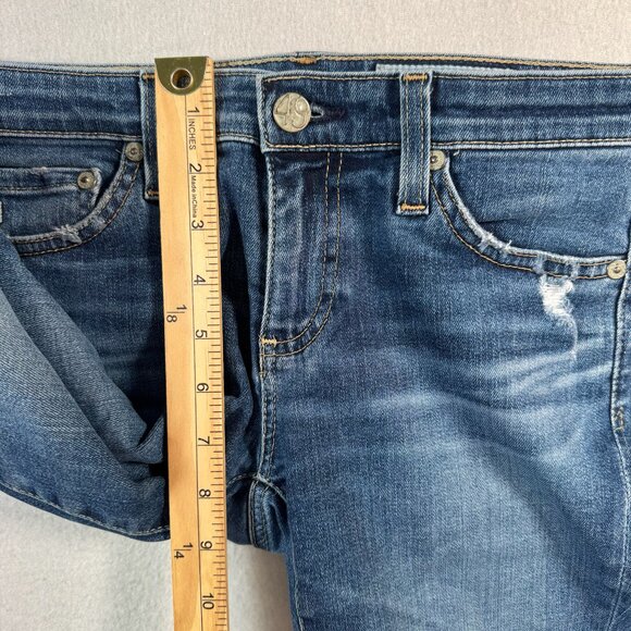 Adriano Goldschmied Jeans Womens 25 Blue Skinny Ankle Low Rise Dark Wash - Picture 7 of 12